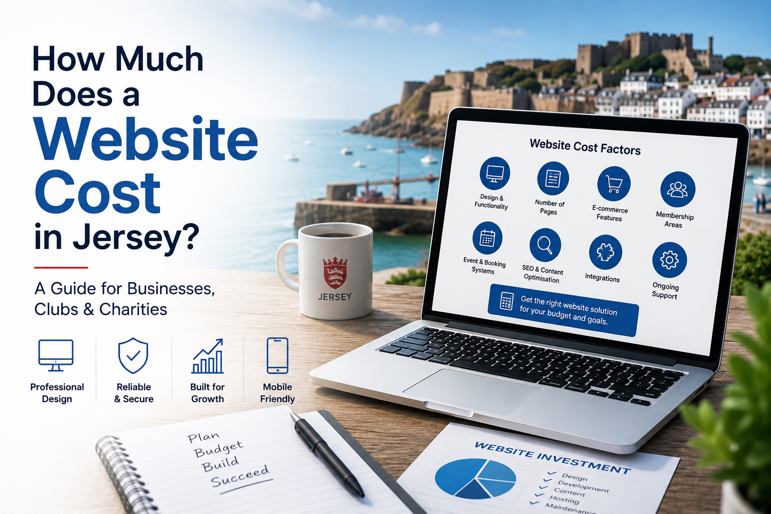 Website costs and web design services for Jersey businesses